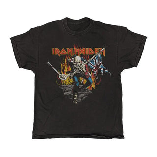 Iron Maiden - Trooper Flames - Black Vintage T-shirt Iron Maiden