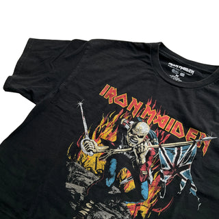 Iron Maiden - Trooper Flames - Black Vintage T-shirt Iron Maiden