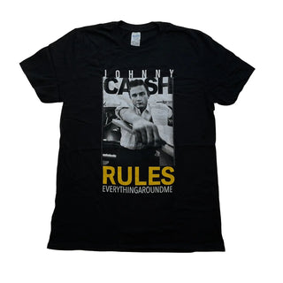Johnny Cash - Rules Everything - Black T-Shirt Johnny Cash