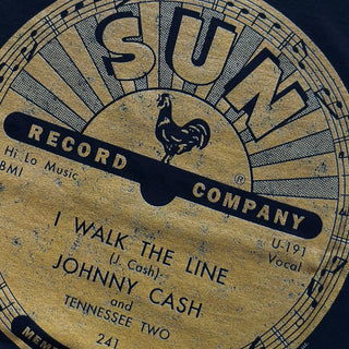 Johnny Cash - Sun Records - Black T-Shirt Johnny Cash