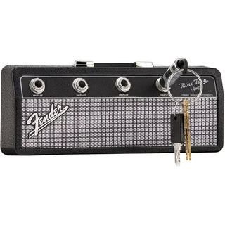 Key Ring Holder For Wall - Jack Rack (Guitar Amp)+ 4x Jack Key Rings Twisted Thread
