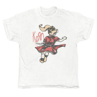 Korn - Follow The Leader Girl - White Vintage T-shirt Korn