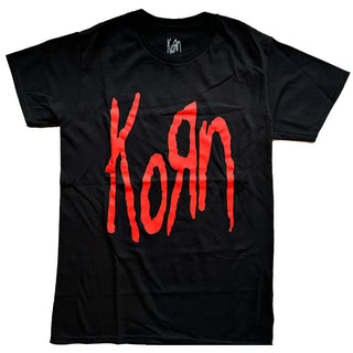 Korn - Red Logo - Black T-Shirt Korn