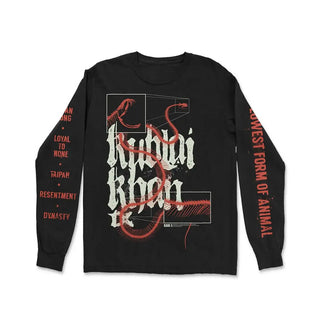 Kublai Khan - Lowest Form of Animal - Black Long Sleeve Kublai Khan TX