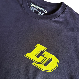 Lounge Dogs - Yellow Wolf - Coal Tee (W/Back) Lounge Dogs