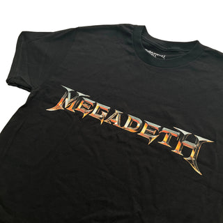 Megadeth - Gold Bevel Logo - Black T-shirt Megadeth