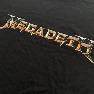 Megadeth - Gold Bevel Logo - Black T-shirt Megadeth