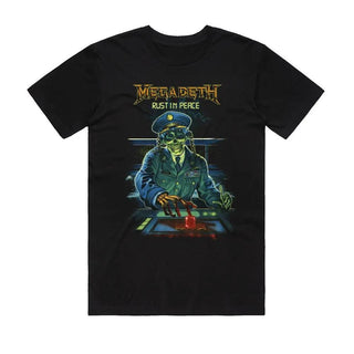Megadeth - Rust in Peace Button - Black T-shirt Megadeth