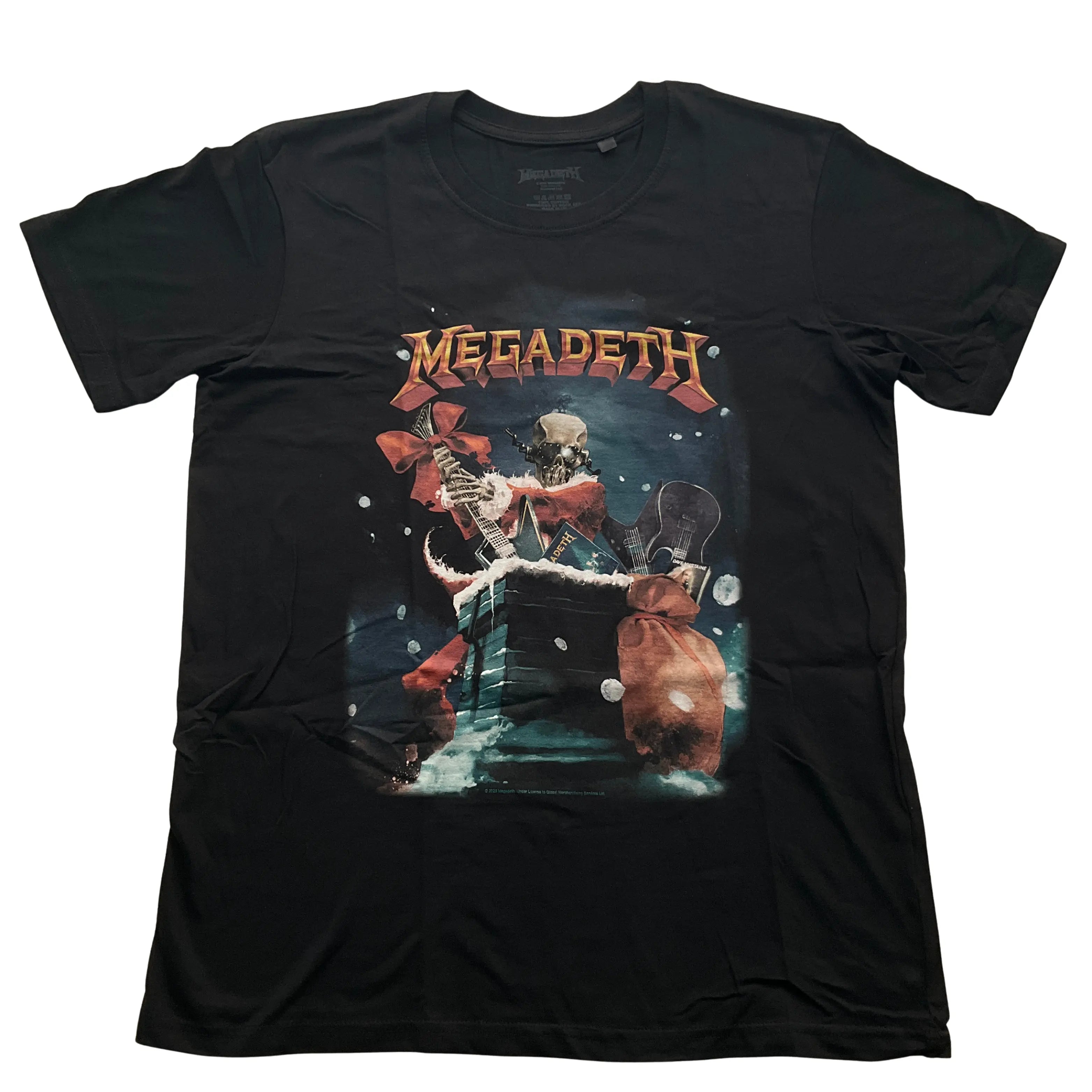Official Megadeth - Santa Vic - Black T-Shirt | Twisted NZ