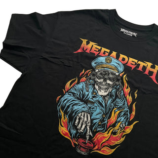 Megadeth - Vic Flames - Black T-shirt (FINAL RUN) Megadeth