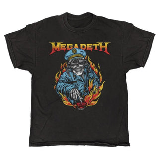 Megadeth - Vic Flames - Black Vintage T-shirt Megadeth
