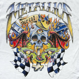 Metallica - Chequered Flag - White T-shirt Metallica