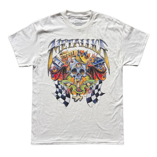 Metallica - Chequered Flag - White T-shirt Metallica