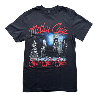 Motley Crue - Girls Girls Girls Red Print - Black T-Shirt Motley Crue