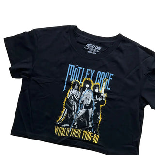 Motley Crue - World Tour - Black Crop Tank Motley Crue