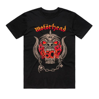 Motorhead - 50th Warpig Flames - Black T-shirt Motorhead