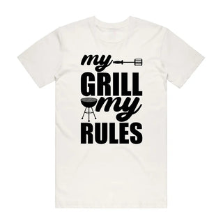 My Grill My Rules – Dad T-Shirt - Natural Backyard Tees