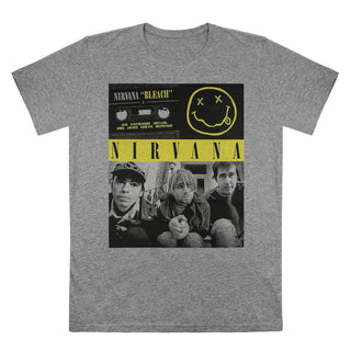 Nirvana - Bleach Tape - Grey T-Shirt Nirvana