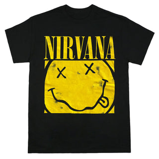 Nirvana - Box Smiley - Black T-Shirt Nirvana