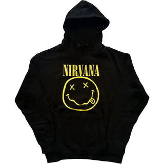 Nirvana - Happy Face - Black Pullover Hoodie Nirvana