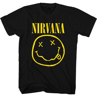 Nirvana - Happy Face - Black T-Shirt
