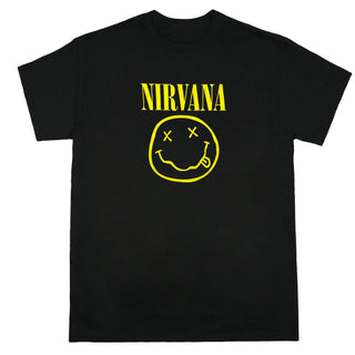 Nirvana - Happy Face - Black T-Shirt Nirvana