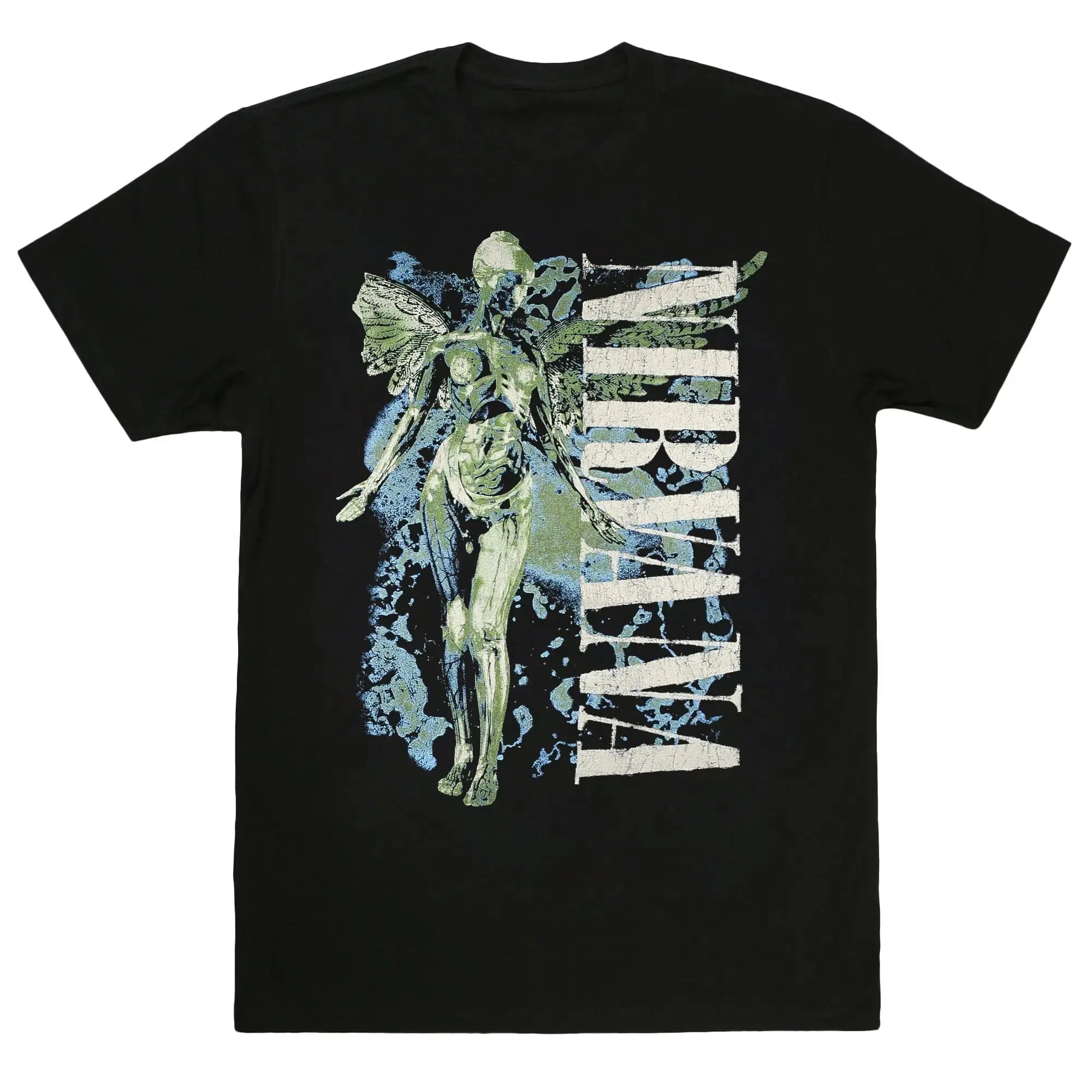 Official Nirvana - Vertical Logo - Black T-Shirt | Twisted NZ