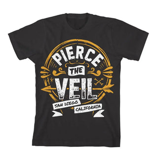 Pierce The Veil - Orange Seal Black T-Shirt Pierce The Veil