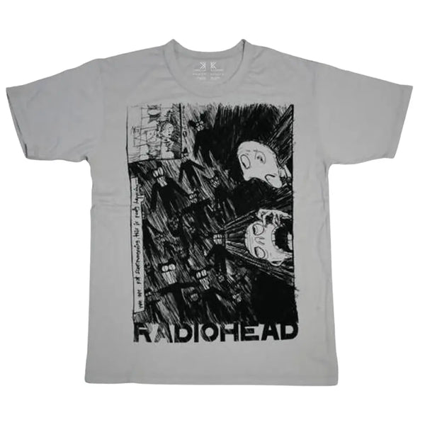 The Salvages TシャツRadiohead Radiohead-Scribble-Grey-T-