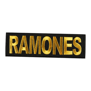 Ramones Patch - Gold Logo (Iron On) Ramones