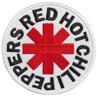 Red Hot Chili Peppers Patch - White Logo (Iron On) Red Hot Chili Peppers