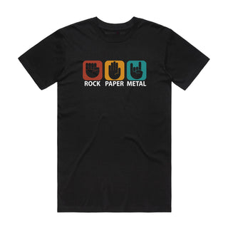 Rock Paper Metal - Music T-Shirt - Black Backyard Tees