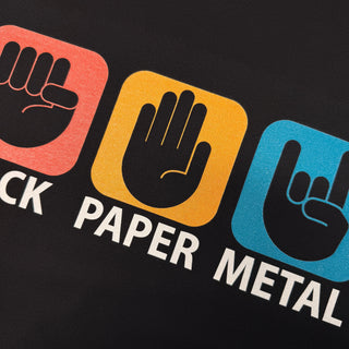 Rock Paper Metal - Music T-Shirt - Black Backyard Tees