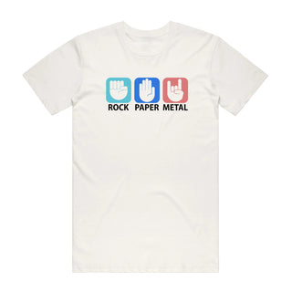 Rock Paper Metal - Music T-Shirt - Natural Backyard Tees