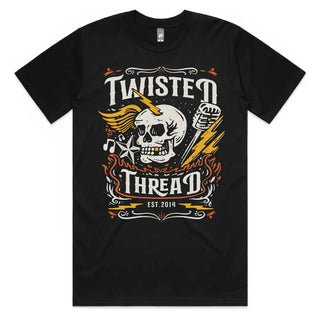 Rock and Roll NZ - Pocket Design Black Tee Twisted Thread