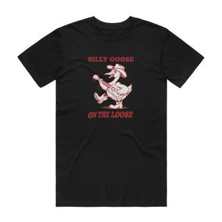 Silly Goose On The Loose  (Guitar) - Funny T-Shirt - Black Backyard Tees
