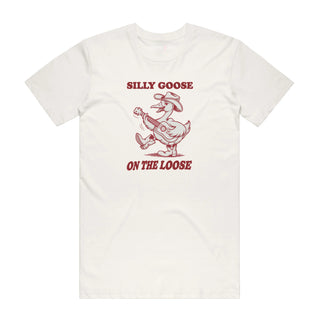 Silly Goose On The Loose (Guitar) - Funny T-Shirt - Natural Backyard Tees