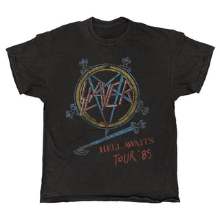 Slayer - Hell Awaits - Black Vintage T-shirt Slayer