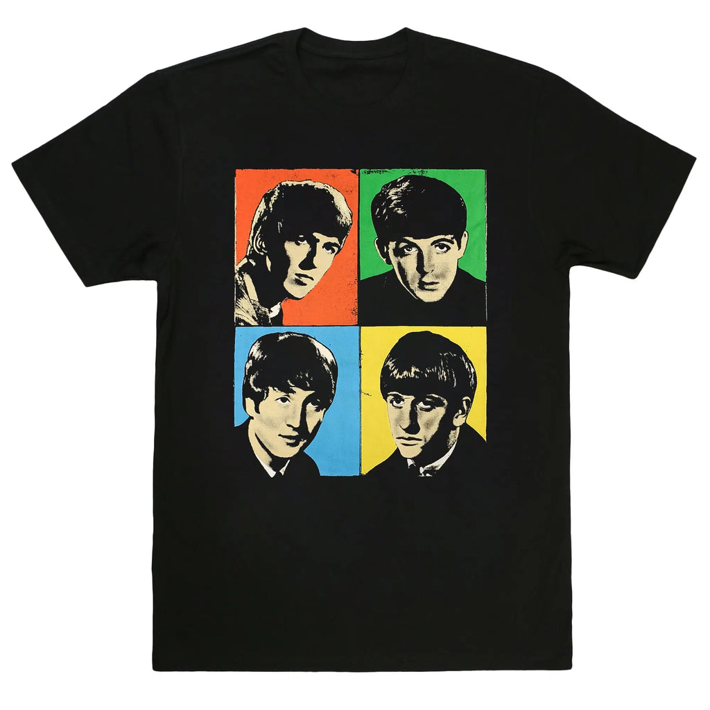 The Beatles - Faces - Black T-Shirt | Twisted Thread NZ