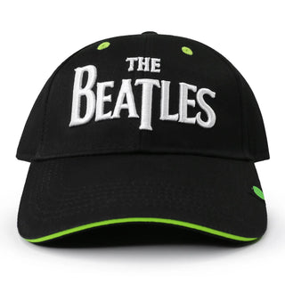 The Beatles - Drop T Logo - Black Baseball Cap
