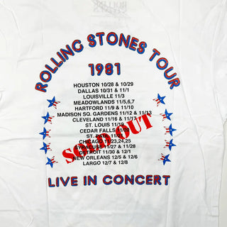 Official The Rolling Stones 81 Tour Dragon White T-Shirt