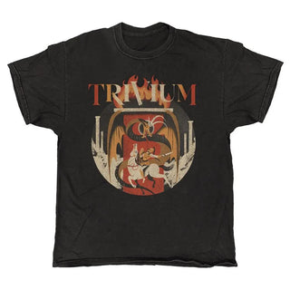 Trivium - Knight Flames - Black Vintage T-shirt Trivium