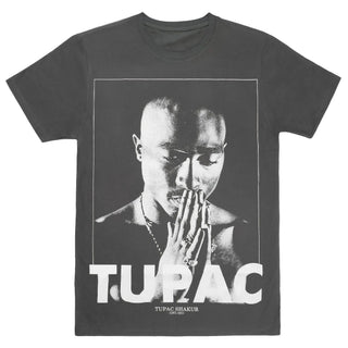 Tupac - Praying - Grey T-Shirt Tupac