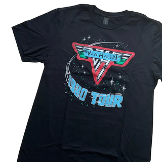 Van Halen - 1980 Tour - Black T-Shirt Van Halen