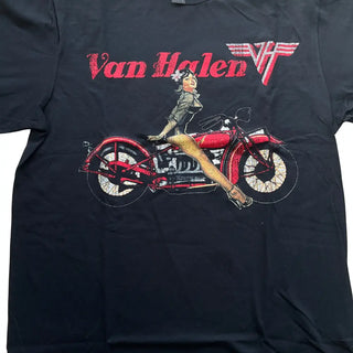 Van Halen - Pin-up Motorcycle - Black T-Shirt Van Halen