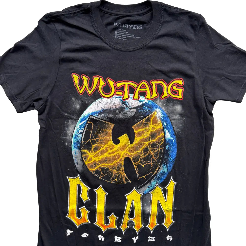 Official Wu-Tang Clan - Bat Globe - Black T-Shirt (Ltd Edition