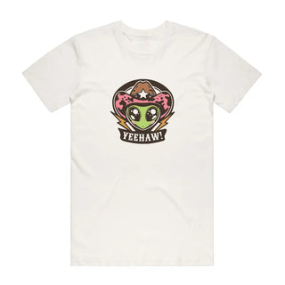 Yeehaw Alien - Funny T-Shirt - Natural Backyard Tees