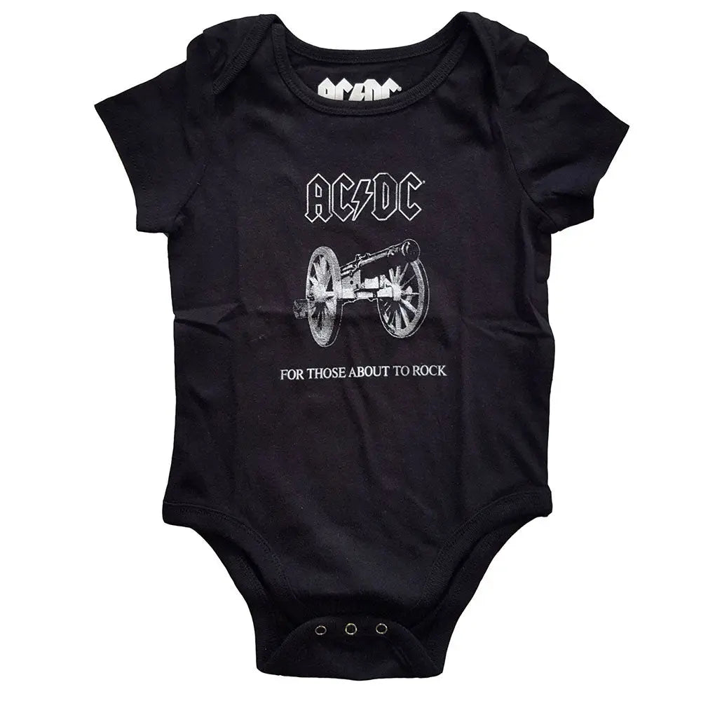 Official AC/DC - About To Rock - Baby Black Onesie | Twisted NZ ...