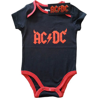 AC/DC - Little Horns - Baby Black Onesie AC/DC