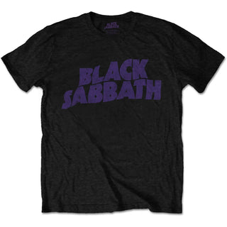 Black Sabbath - Wavy Vintage Logo - Black T-Shirt Black Sabbath